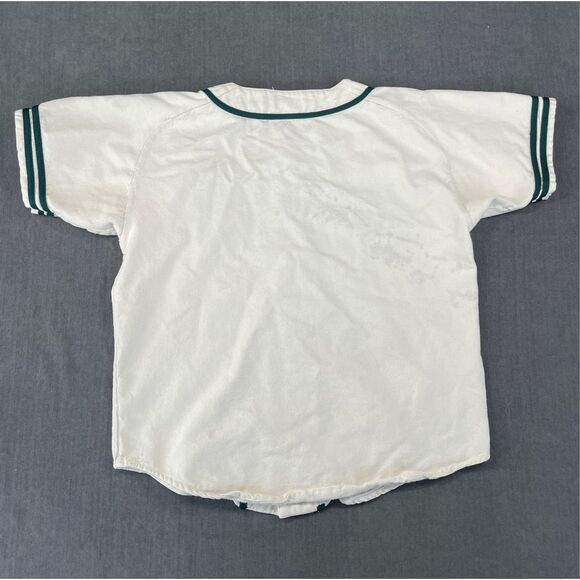 VTG Roots Baseball Jersey Mens S White Vintage Cotton Button Front 80s 90s style - Picture 8 of 11